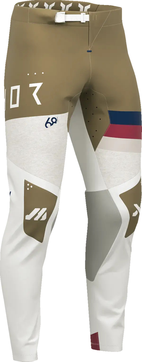 Thor Sportmode League MX Textile Trouser White / Copper - FREE UK Shipping, FREE 365 Day Returns | Moto Central