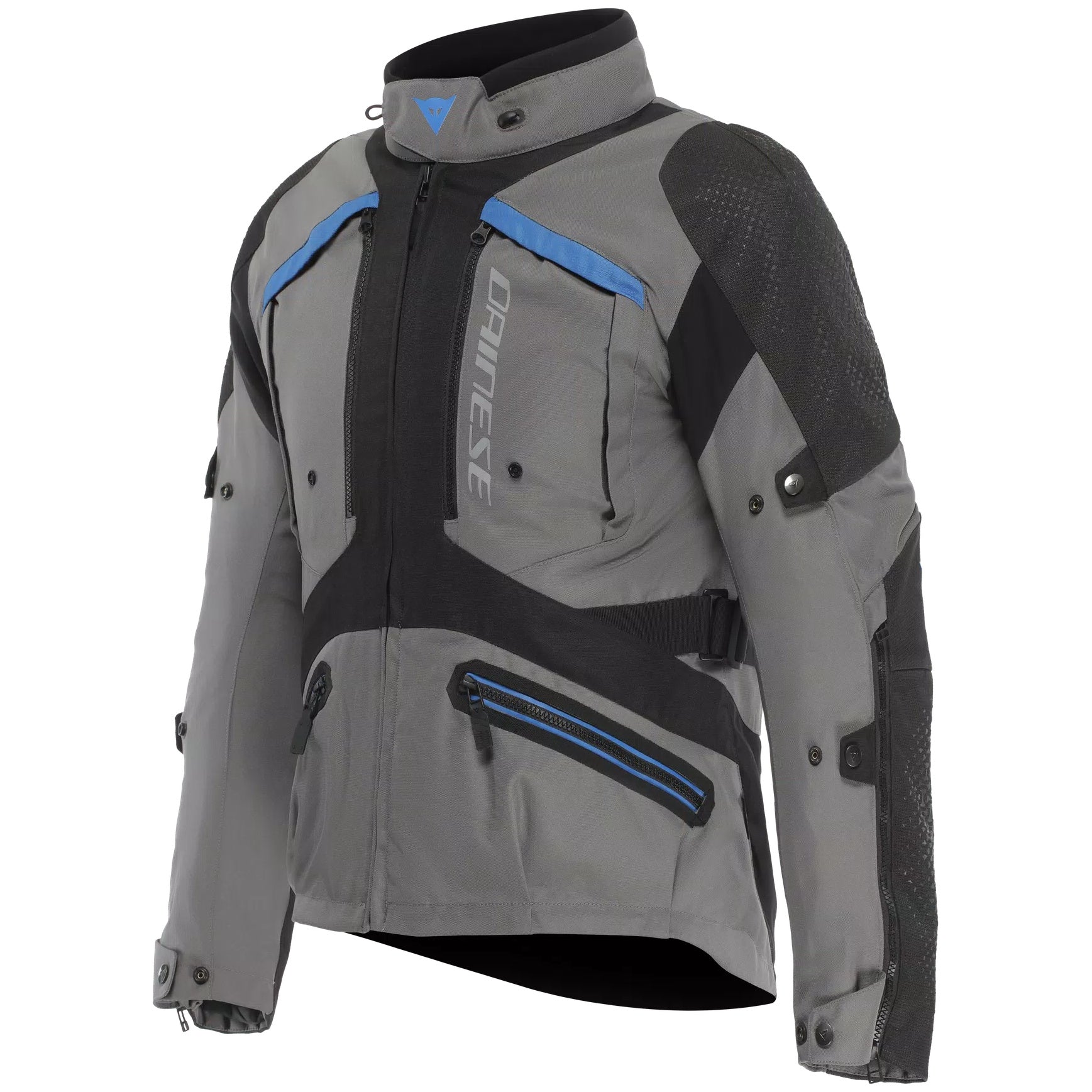 Dainese Gullfoss D-Dry Textile Jacket Black / Grey / Blue, front view