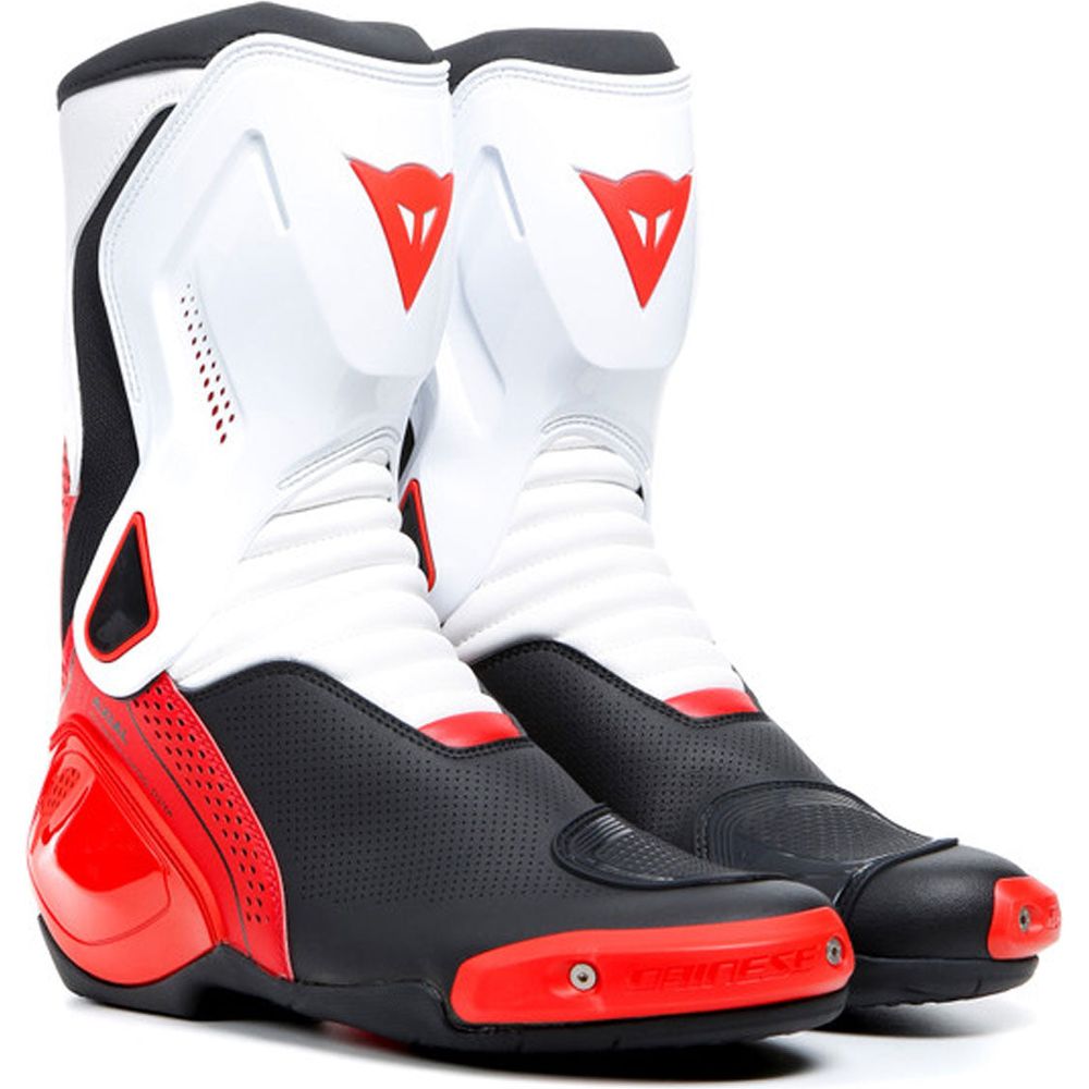 Dainese Nexus 2 Air Leather Boots Black / White / Lava Red, pair front view