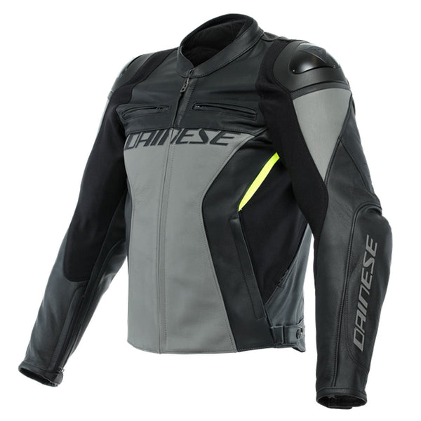 DAINESE Racing4 Jacketグレー/ブラックsize52 未使用 Dainese Racing 4 Leather Jacket Charcoal Grey/Black FREE UK Delivery