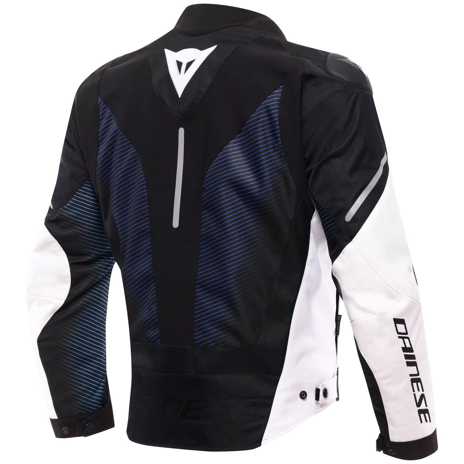 Dainese Super Sprint D-Dry Textile Jacket Black / Blue / White, rear view