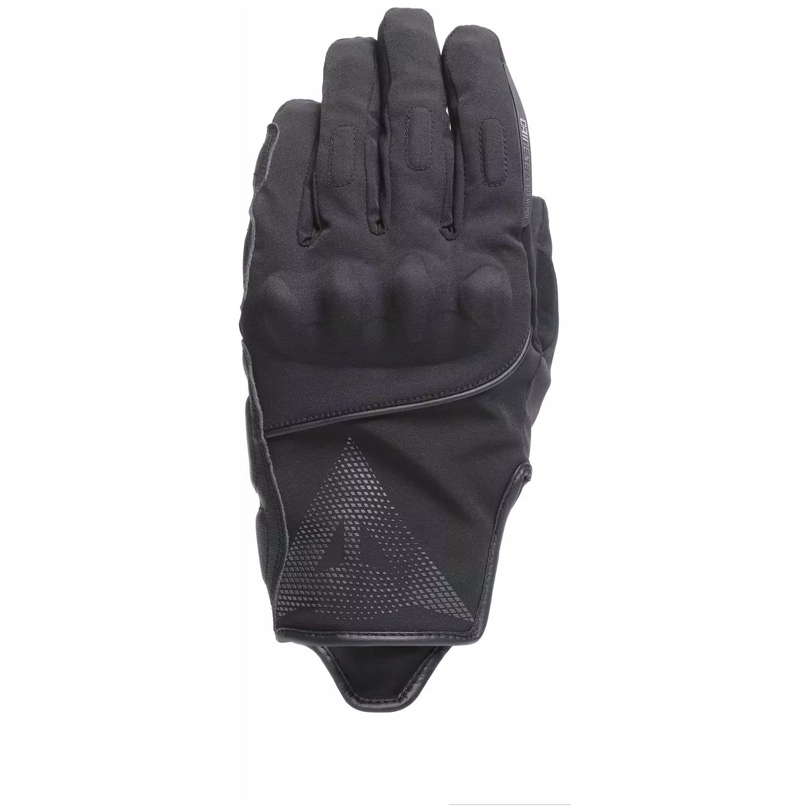 Dainese Udine D-Dry Textile Gloves Black / Reflex, back-of-hand view