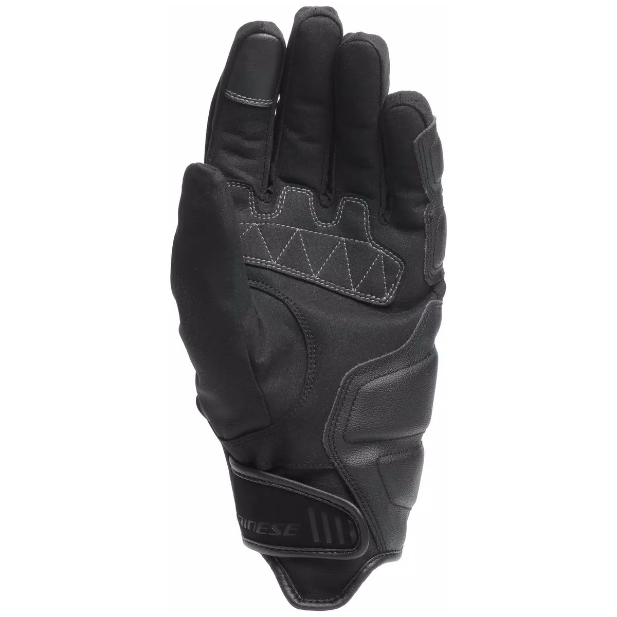 Dainese Udine D-Dry Textile Gloves Black / Reflex, palm view