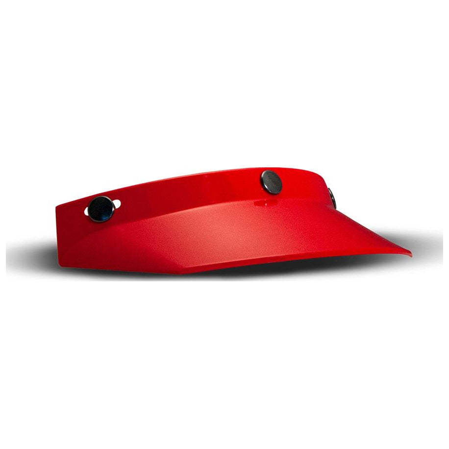 DMD 3-Snap Off-Road Helmet Peak Red, front three-quarter view