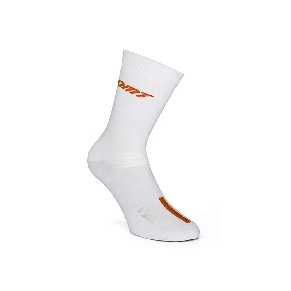 DMT Classic Race Socks White / Orange - FREE UK Shipping, FREE 365 Day Returns | Moto Central