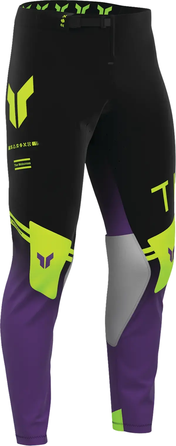 Thor Sportmode Geo MX Textile Trouser Black / Purple - FREE UK Shipping, FREE 365 Day Returns | Moto Central