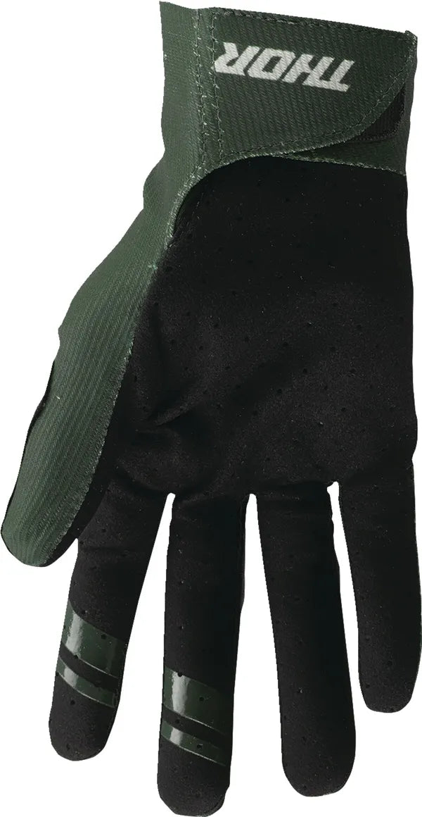 Thor Intense Assist Censis Textile Gloves Forest Green - FREE UK Shipping, FREE 365 Day Returns | Moto Central