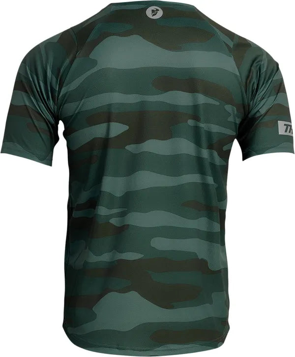 Thor Assist Short Sleeves Jersey Camo Green - FREE UK Shipping, FREE 365 Day Returns | Moto Central