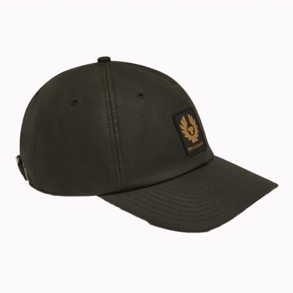 Belstaff Phoenix Patch Cap Wax Cotton Faded Olive FREE UK Delivery, FREE 365 Day Returns | Moto Central