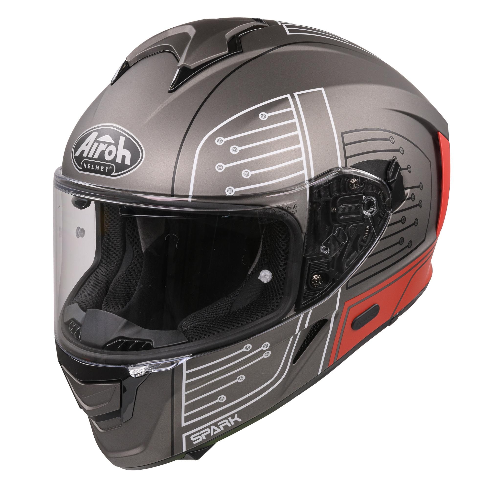 Airoh Spark Flow Matt Red Circuit - FREE UK Shipping, FREE 365 Day Returns | Moto Central