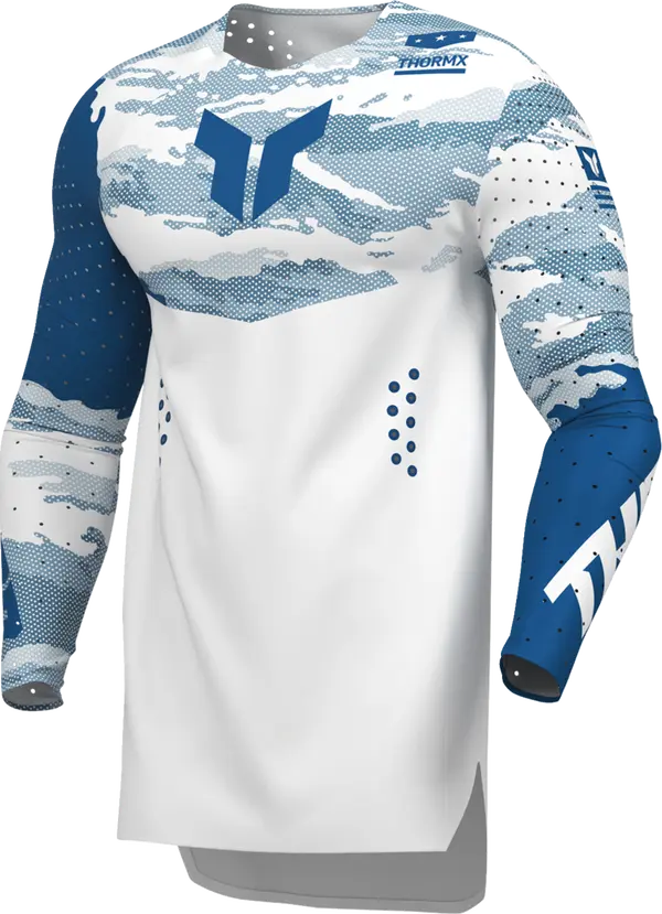 Thor Sportmode Recon LE Jersey White / Blue - FREE UK Shipping, FREE 365 Day Returns | Moto Central