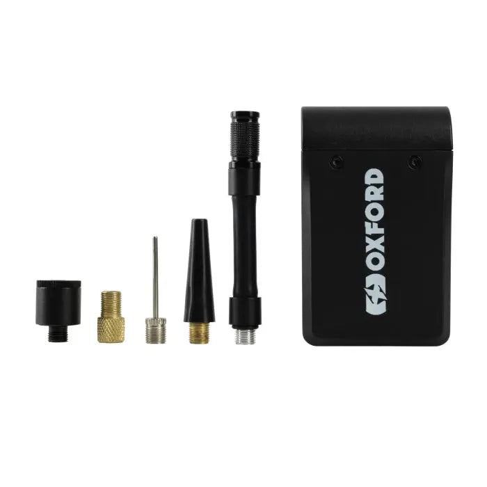 Oxford NanoJet Ultra Compact Cordless Tyre Inflator Black - 8cm x 5cm x 3cm FREE UK Delivery, FREE 365 Day Returns | Moto Central