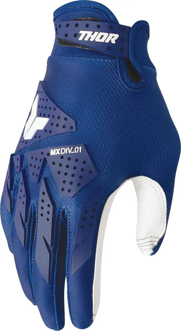 Thor Launchmode XP Textile Gloves Navy / White - FREE UK Shipping, FREE 365 Day Returns | Moto Central