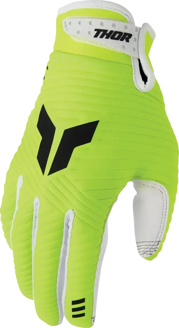 Thor Launchmode CW Textile Gloves Acid / White - FREE UK Shipping, FREE 365 Day Returns | Moto Central