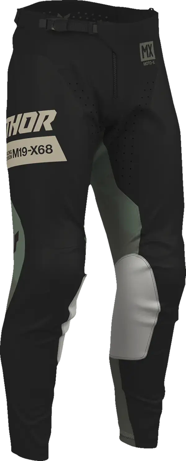 Thor Launchmode Bleach MX Textile Trouser Black / Camo Green / Khaki - FREE UK Shipping, FREE 365 Day Returns | Moto Central