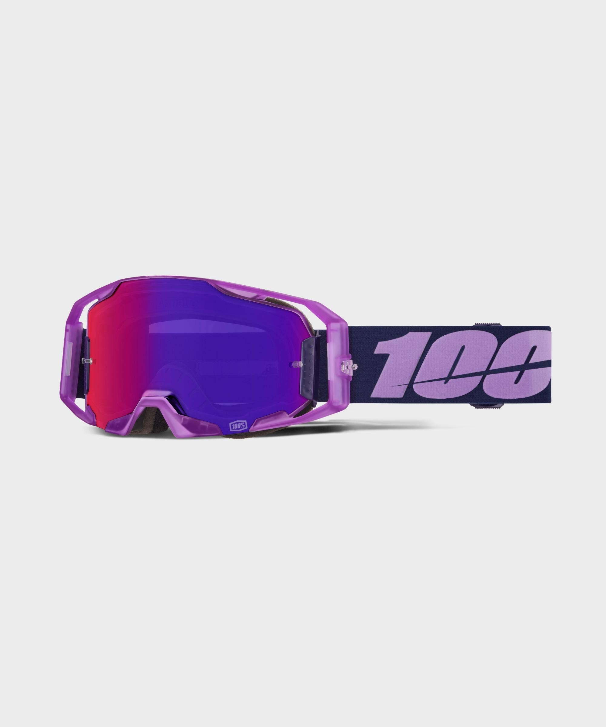 100% Armatic Goggles Toyoko / Mirror Purple Lens - FREE UK Shipping, FREE 365 Day Returns | Moto Central