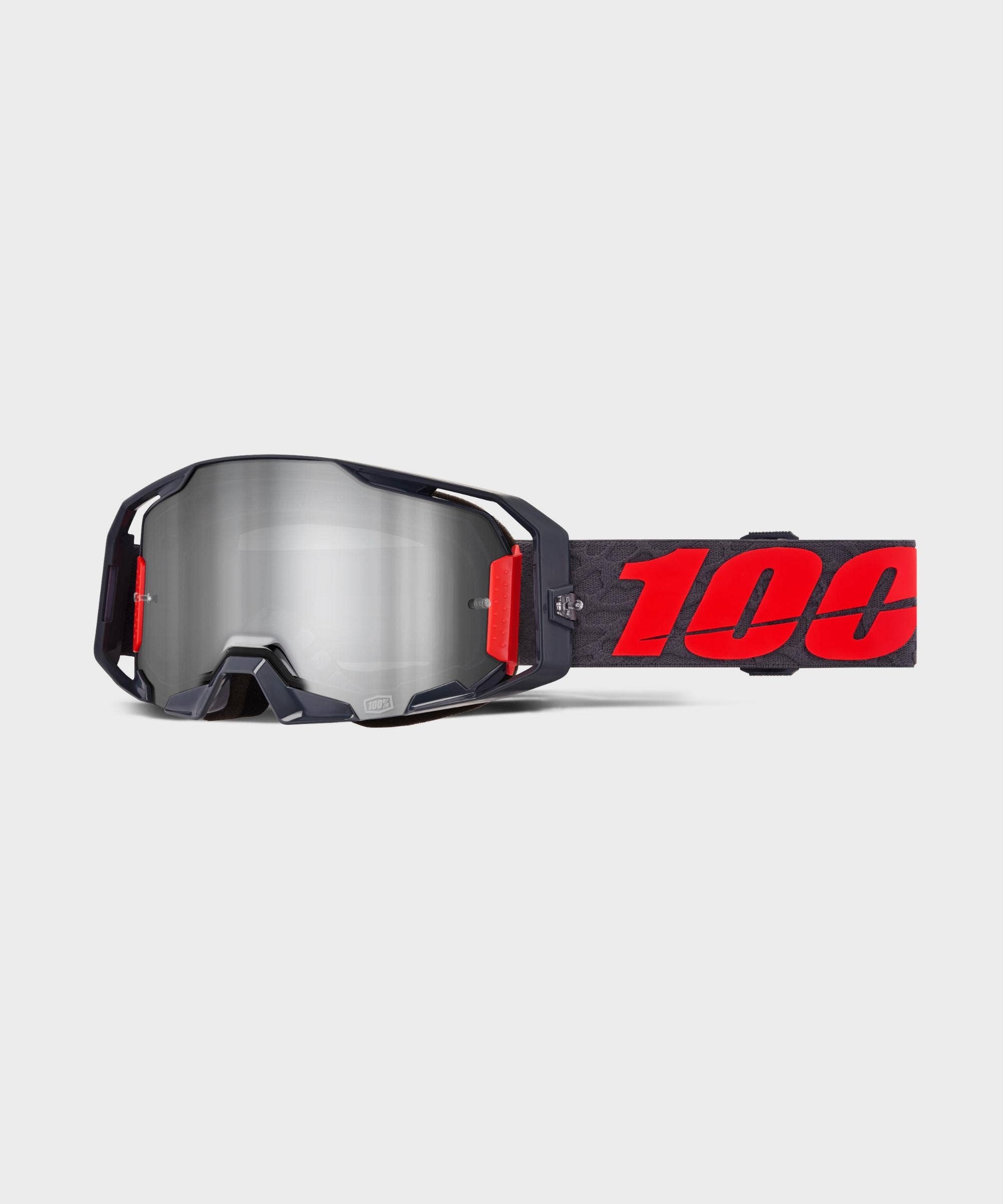 100% Armatic Goggles Turo / Mirror Silver Lens - FREE UK Shipping, FREE 365 Day Returns | Moto Central