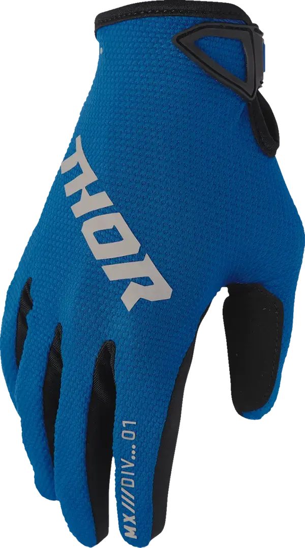 Thor Ridemode Static Textile Gloves Blue - FREE UK Shipping, FREE 365 Day Returns | Moto Central