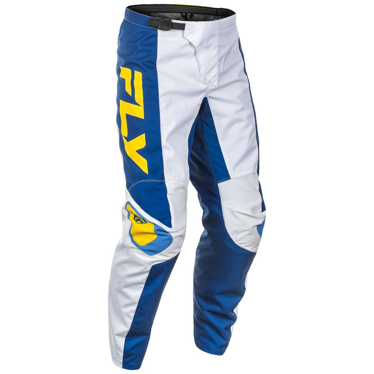 Fly Racing F-16 Trouser White / Blue / Yellow - FREE UK Shipping, FREE 365 Day Returns | Moto Central