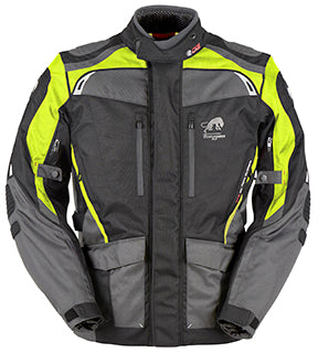 Furygan Apalaches Textile Jacket Black / Fluo Yellow - FREE UK Shipping, FREE 365 Day Returns | Moto Central