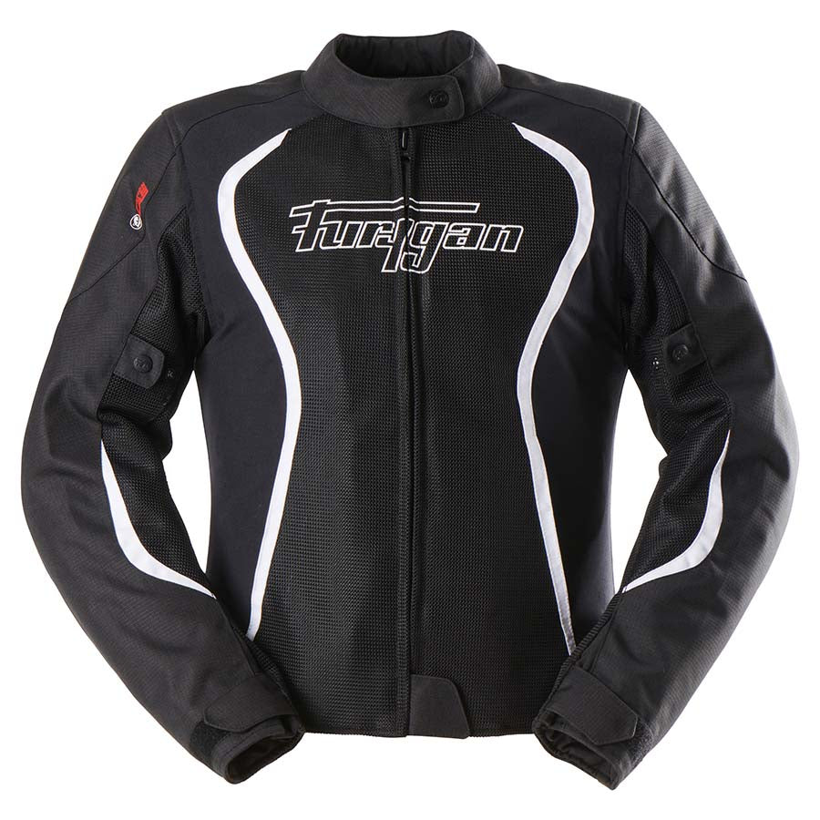 Furygan Odessa 3-In-1 Vented Ladies Textile Jacket Black / White - FREE UK Shipping, FREE 365 Day Returns | Moto Central