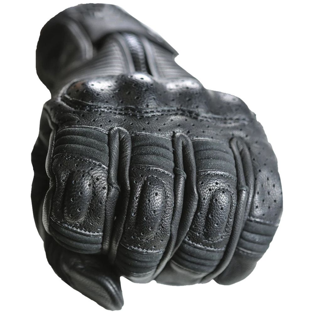 Garibaldi Smoke Vintage Leather Gloves Black