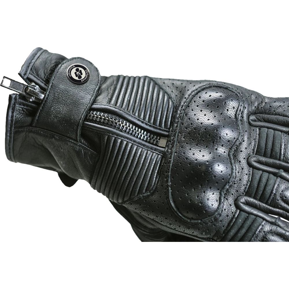 Garibaldi Smoke Vintage Leather Gloves Black