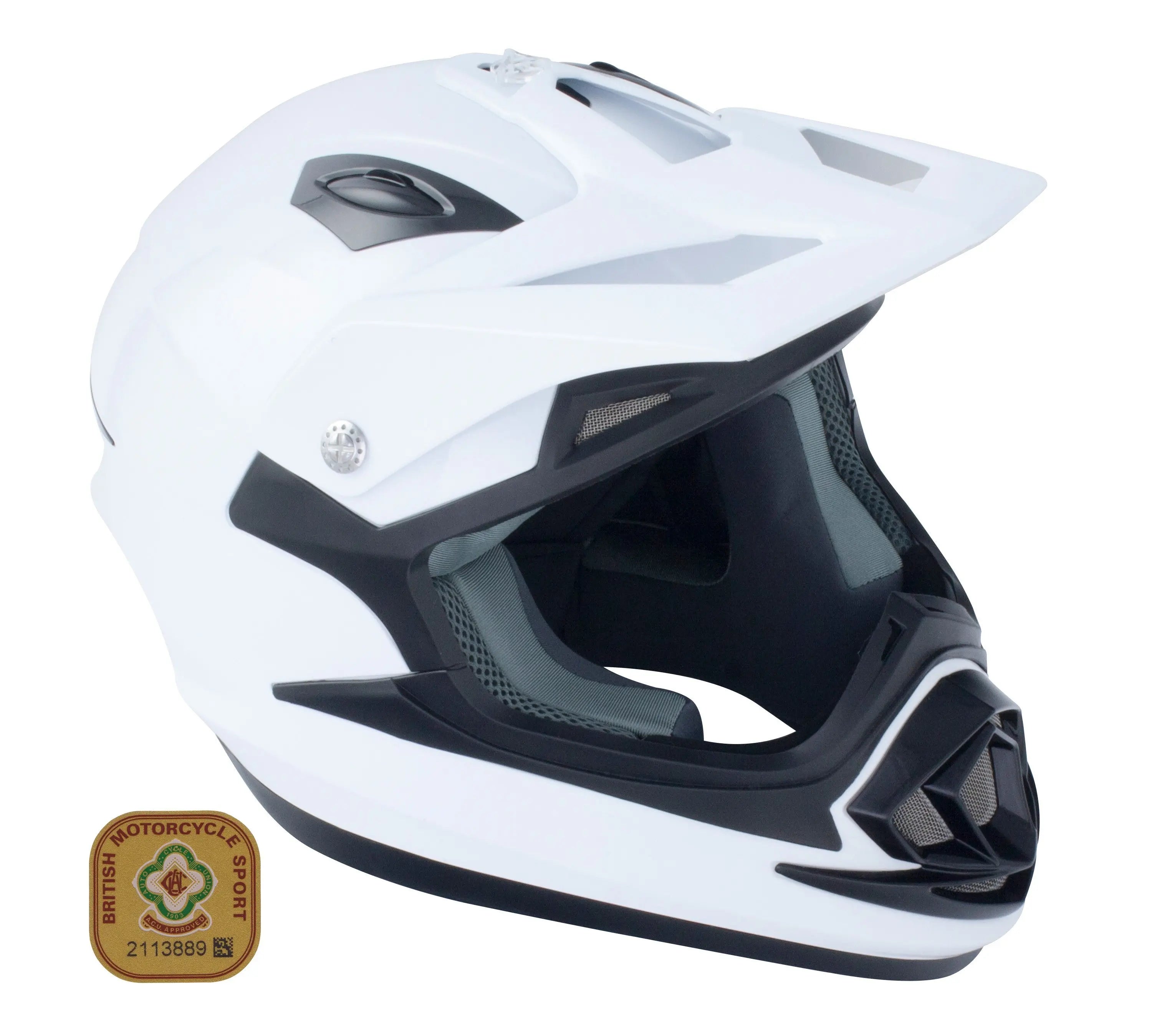 GSB XP-14B MX Off-Road Helmet Gloss Plain White - FREE UK Shipping, FREE 365 Day Returns | Moto Central