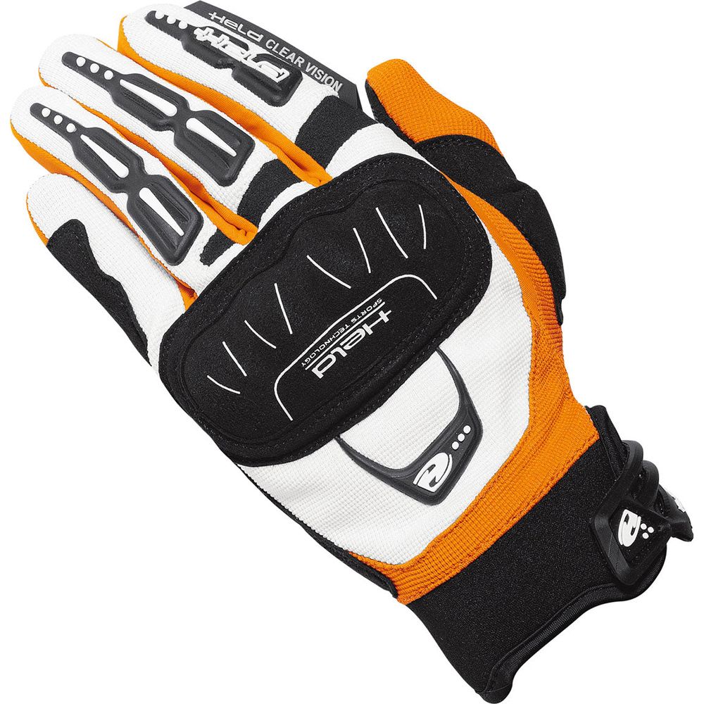 Held Backflip Textile Gloves White / Orange - FREE UK Shipping, FREE 365 Day Returns | Moto Central