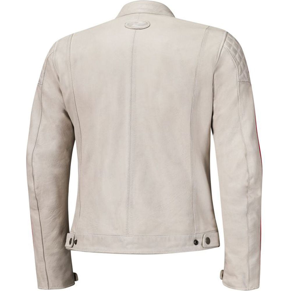 Held Brixham Leather Jacket Grey / Red - FREE UK Shipping, FREE 365 Day Returns | Moto Central