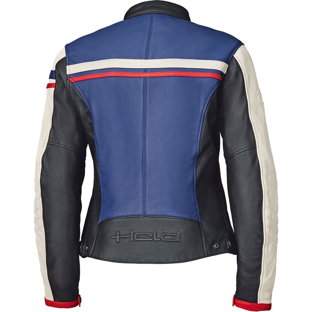 Held Midway Ladies Leather Jacket Blue / Red / White - FREE UK Shipping, FREE 365 Day Returns | Moto Central