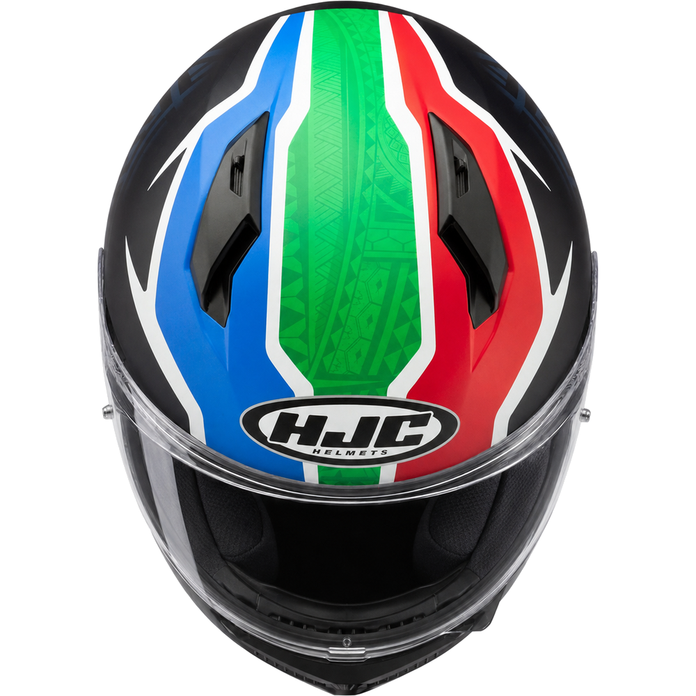 HJC C10 Brad Binder MC21SF Red / White / Blue full-face motorcycle helmet, front view
