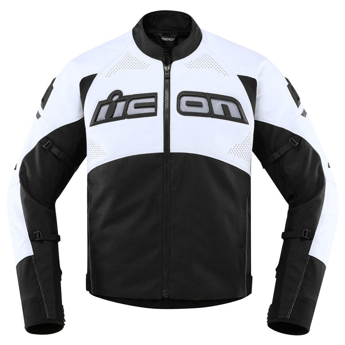 Icon Contra 2 Perforated Leather Jacket White