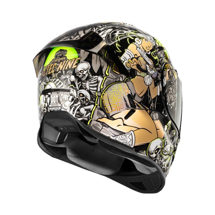 Icon Airframe Pro Aztec Nine Gold - FREE UK Shipping, FREE 365 Day Returns | Moto Central
