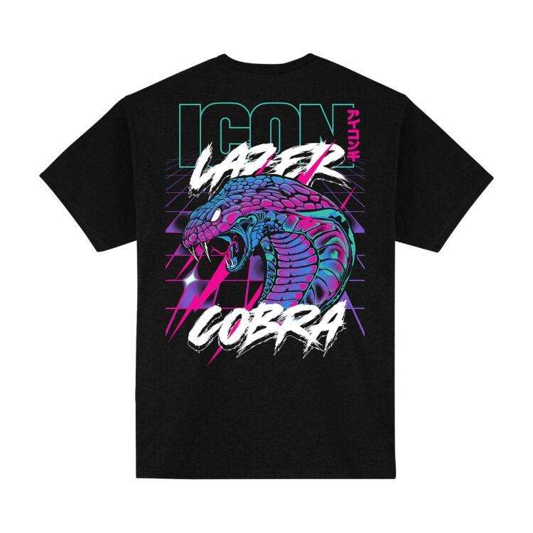 Icon Lazer Cobra T-Shirt Black - FREE UK Shipping, FREE 365 Day Returns | Moto Central