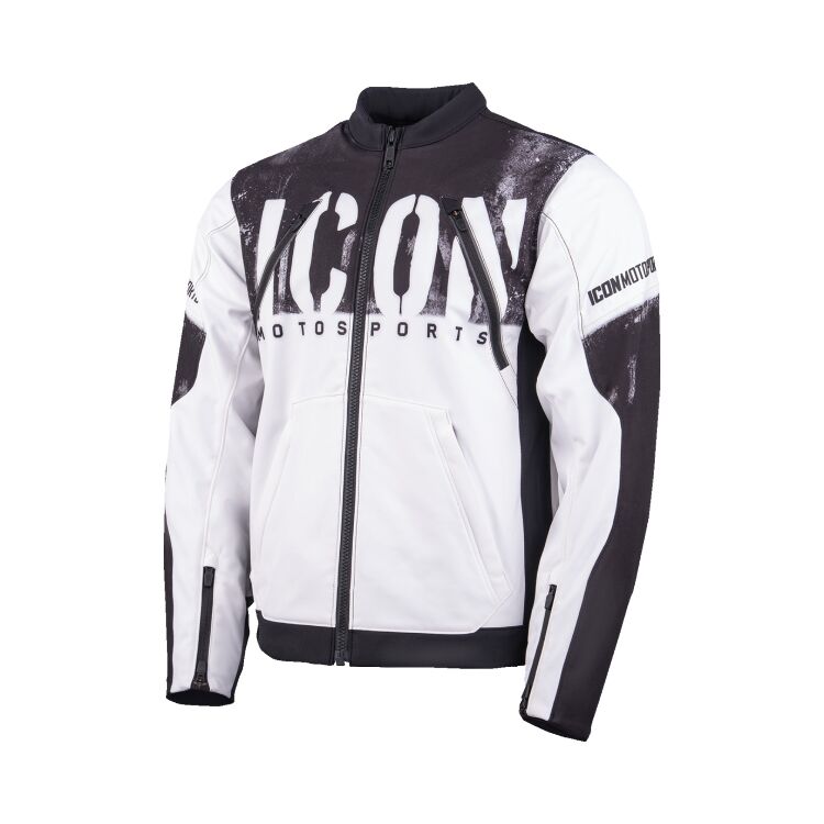 Icon Merc3 Anomaly Textile Jacket White - FREE UK Shipping, FREE 365 Day Returns | Moto Central