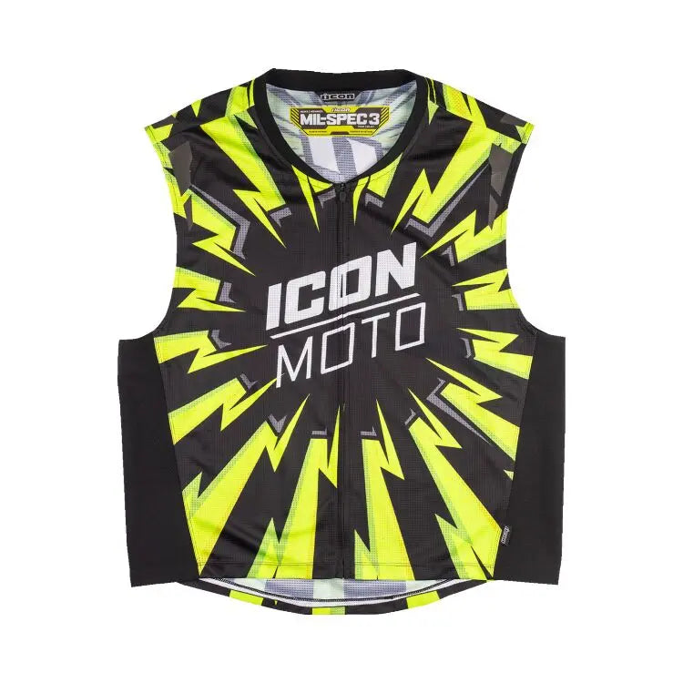Icon Mil-Spec 3 Vest Hi-Vis Yellow - FREE UK Shipping, FREE 365 Day Returns | Moto Central