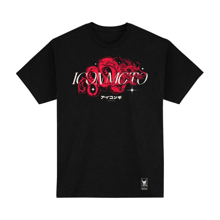 Icon Odokuro T-Shirt Black - FREE UK Shipping, FREE 365 Day Returns | Moto Central