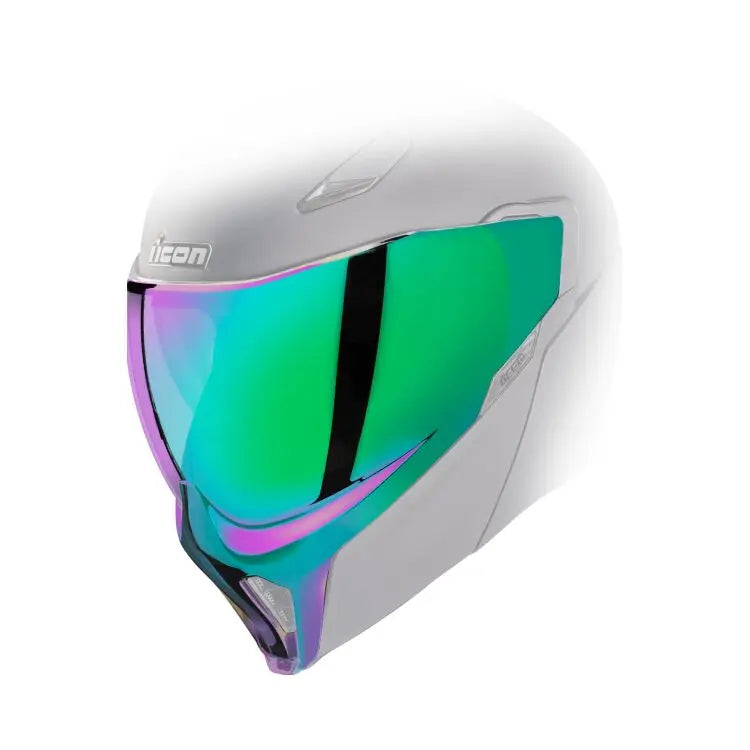 Icon Threshold Helmet Visor Scarab Green - FREE UK Shipping, FREE 365 Day Returns | Moto Central