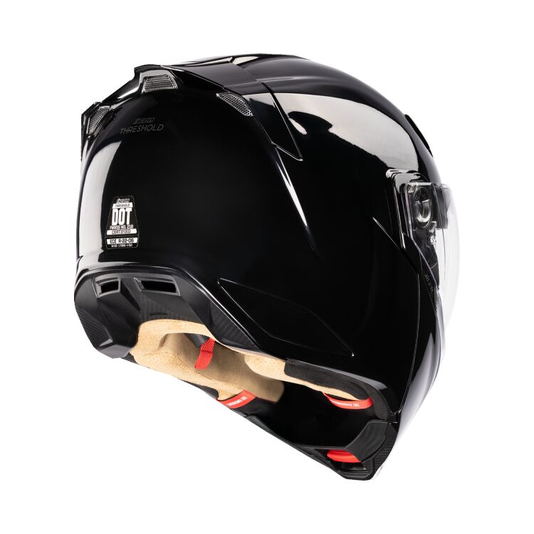 Icon Threshold Gloss Black - FREE UK Shipping, FREE 365 Day Returns | Moto Central