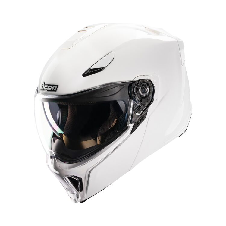 Icon Threshold Gloss White - FREE UK Shipping, FREE 365 Day Returns | Moto Central