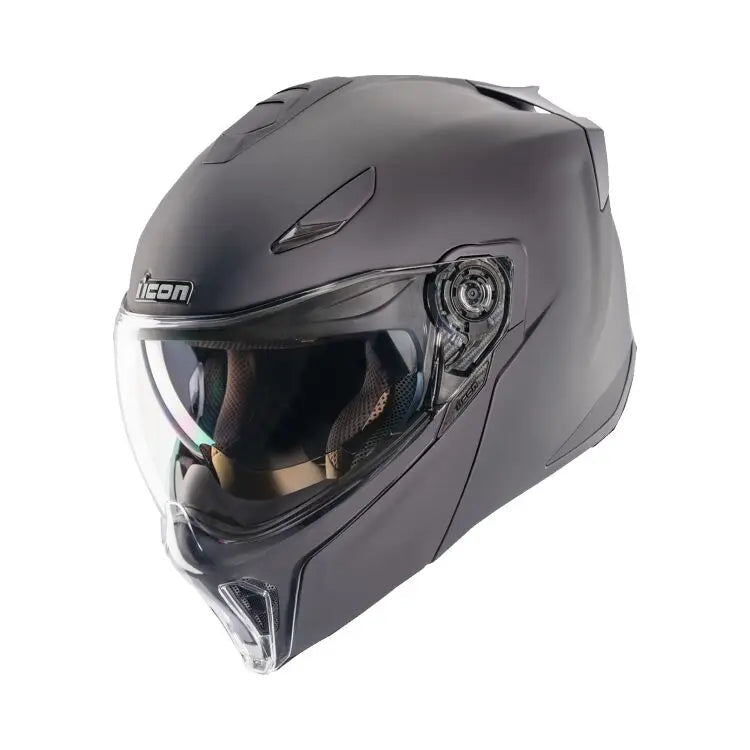 Icon Threshold Matt Black - FREE UK Shipping, FREE 365 Day Returns | Moto Central