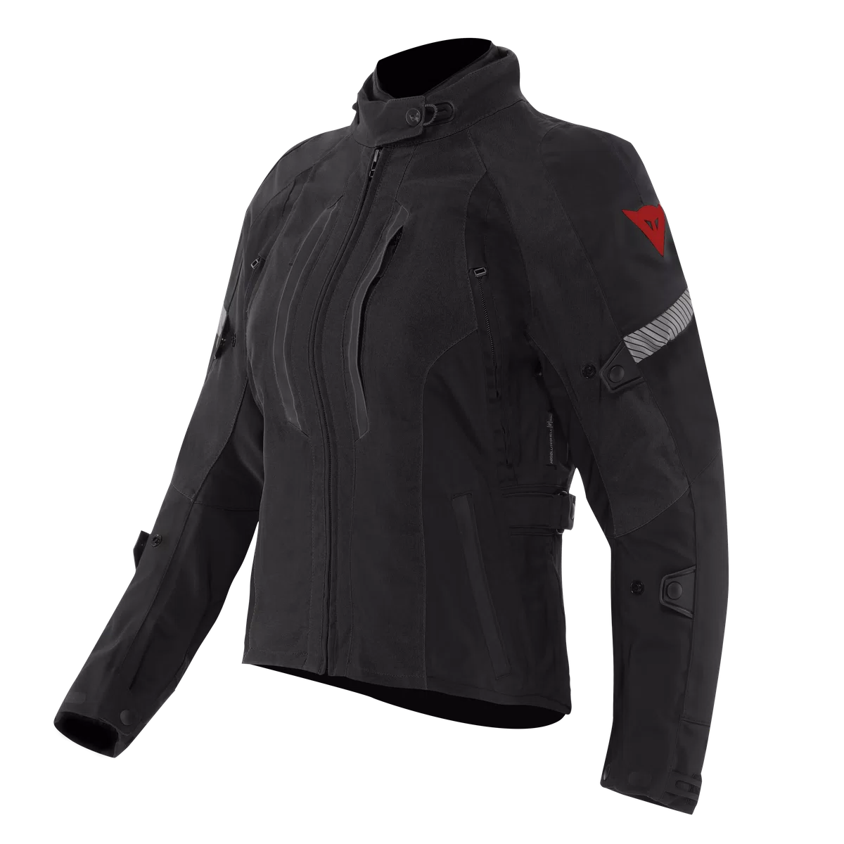 Dainese Mangen Absoluteshell Pro women’s D-Dry textile jacket in Black/Black, front view