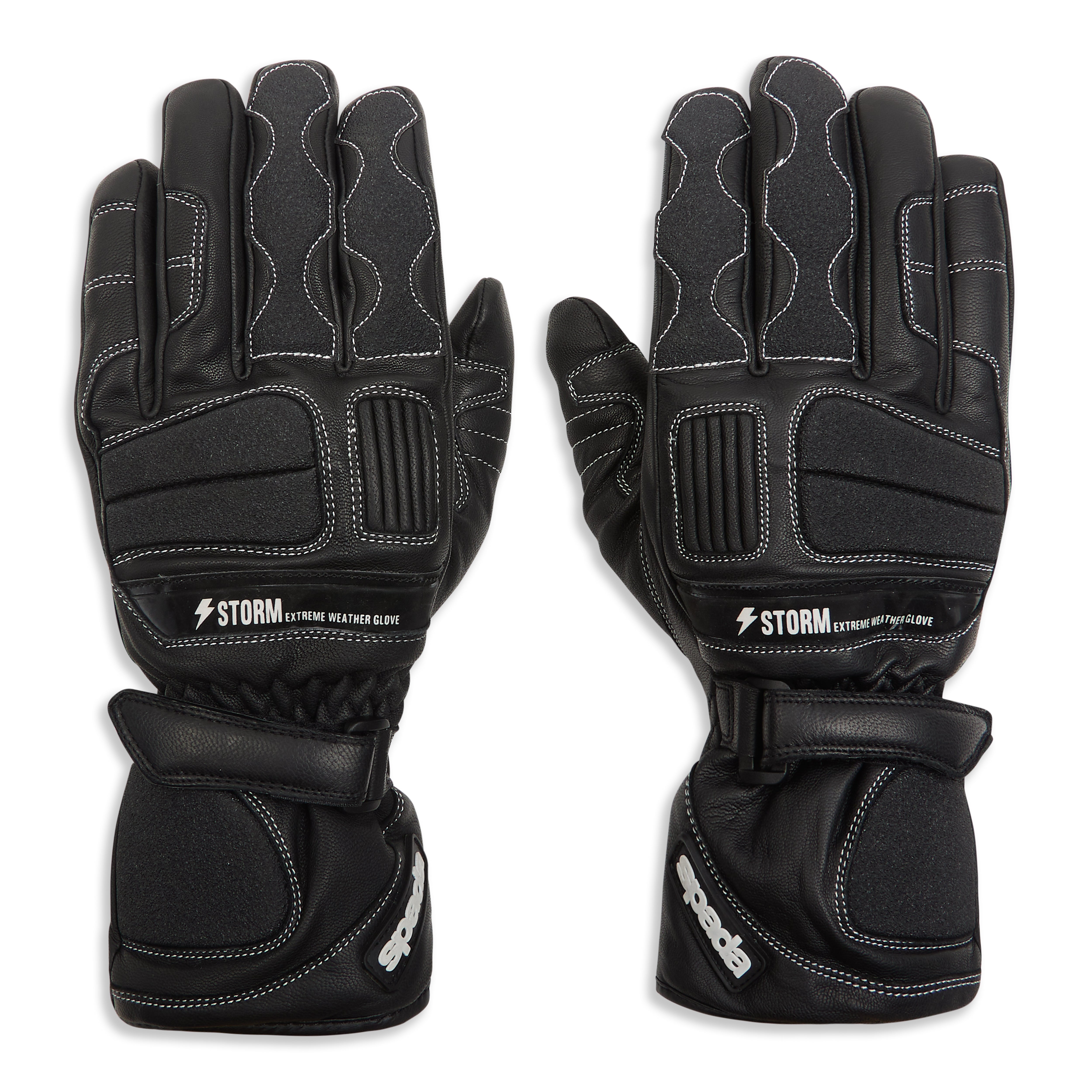 Spada Storm Waterproof CE Leather Gloves Black FREE UK Delivery, FREE 365 Day Returns | Moto Central