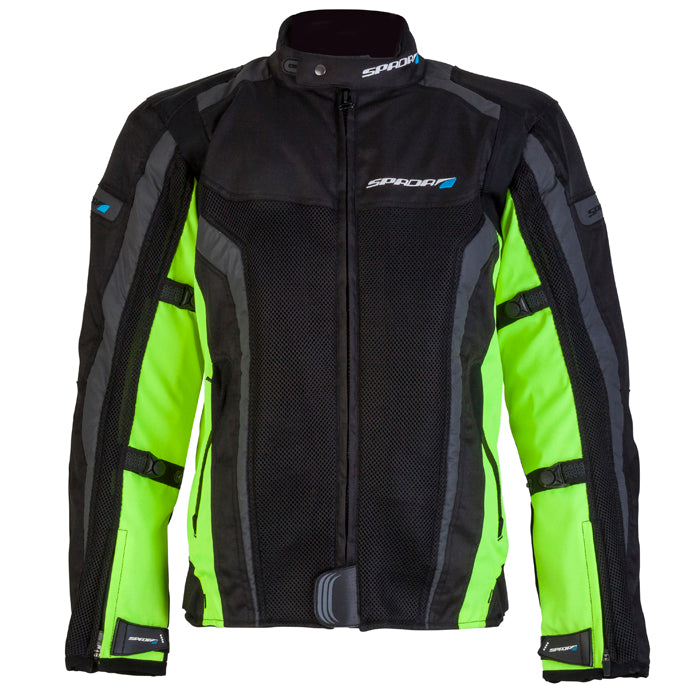 Spada Corsa GP Air Textile Jacket Black / Fluo Yellow FREE UK Delivery, FREE 365 Day Returns | Moto Central