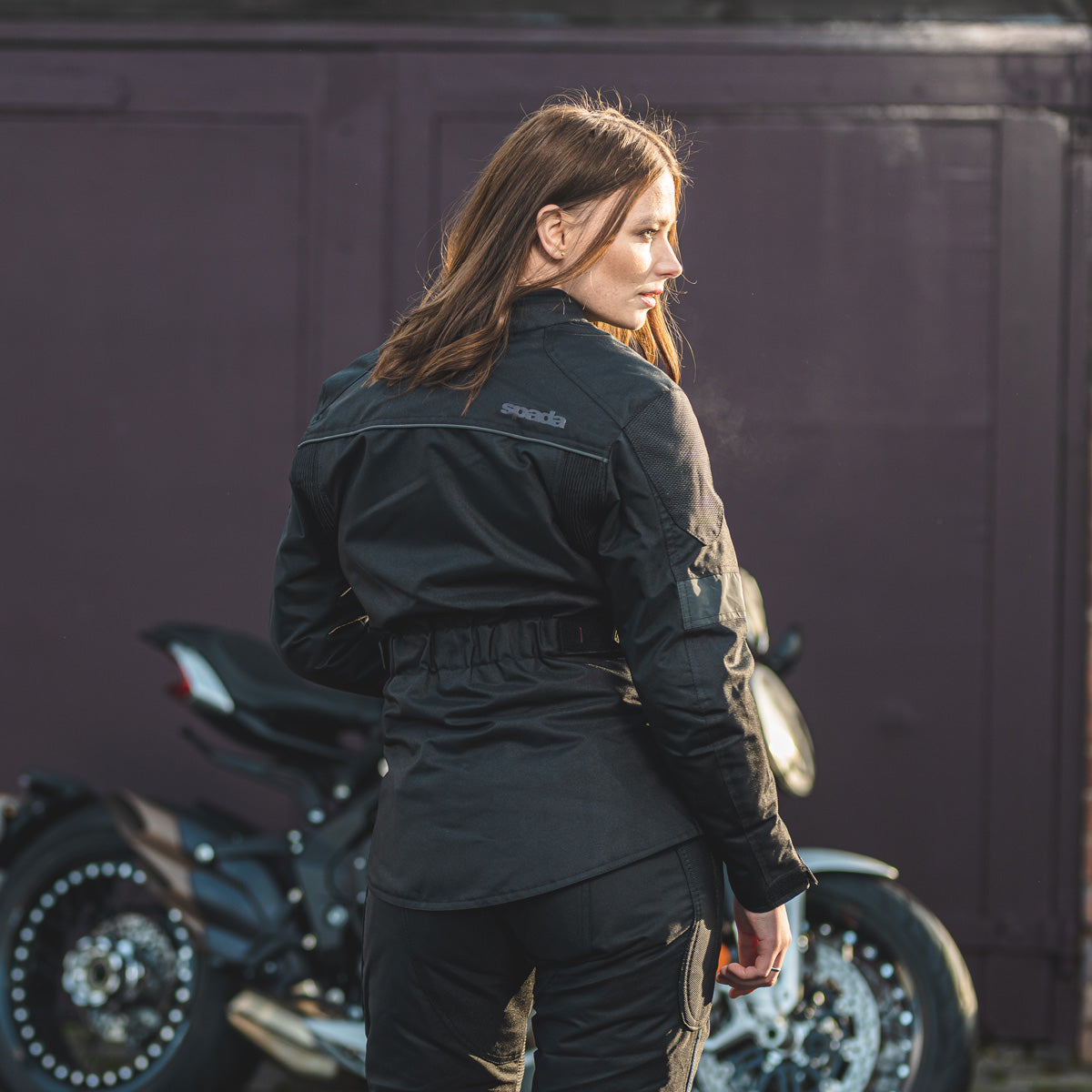 Spada Barn Q CE Ladies Textile Jacket Black FREE UK Delivery, FREE 365 Day Returns | Moto Central