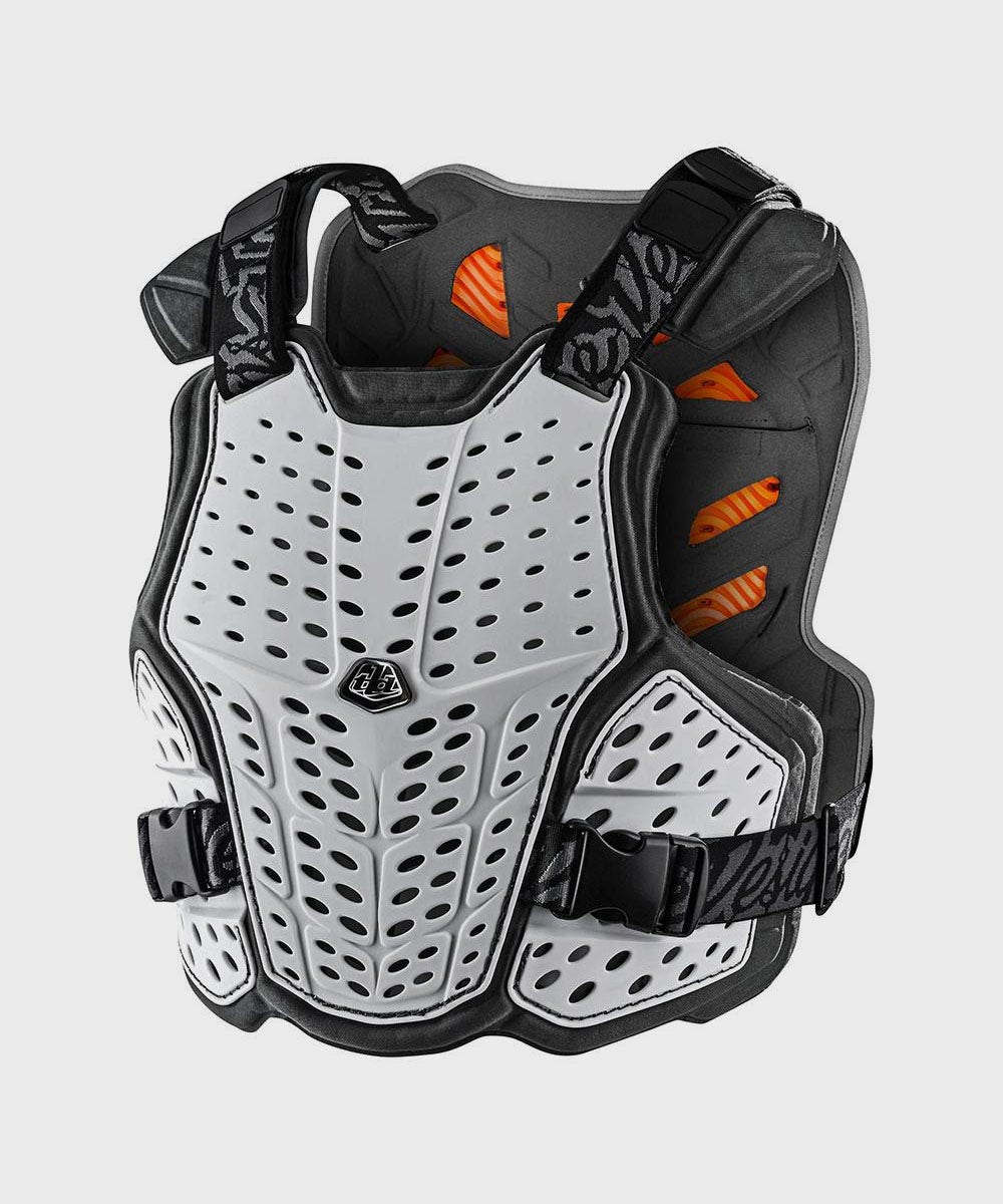 Troy Lee Designs Rockfight CE Cycle Chest Protector Solid White - FREE UK Shipping, FREE 365 Day Returns | Moto Central