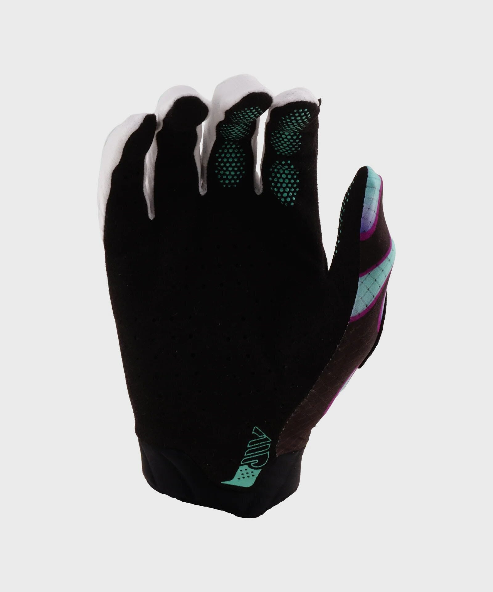 Troy Lee Designs Youth Air Cycle Gloves Overspray Black / Real Teal - FREE UK Shipping, FREE 365 Day Returns | Moto Central