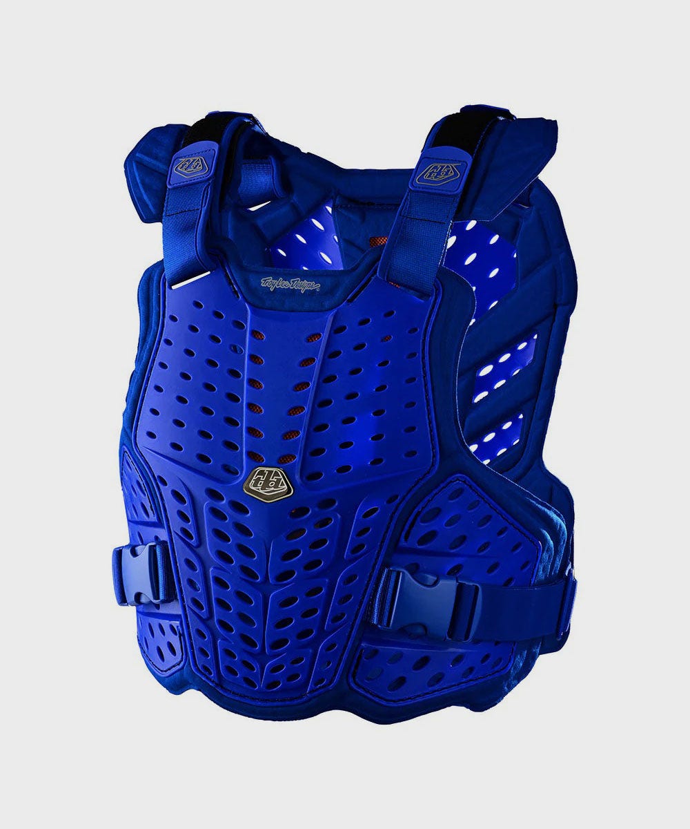 Troy Lee Designs Rockfight Cycle Chest Protector Solid Blue - FREE UK Shipping, FREE 365 Day Returns | Moto Central