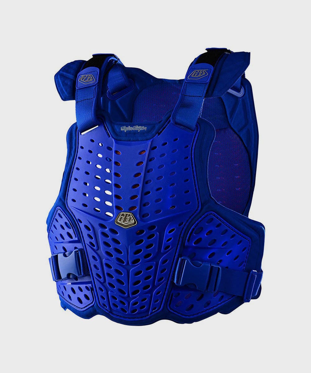 Troy Lee Designs Rockfight CE Flex Cycle Chest Protector Solid Blue - FREE UK Shipping, FREE 365 Day Returns | Moto Central